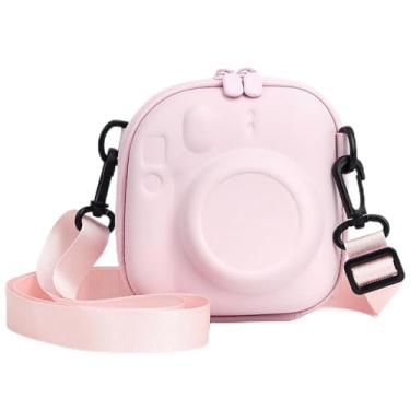 Imagem de Kuprusar Capa Protetora Para Câmera Instax Mini, Bolsa De Armazenamento Rígida Em Eva Com Alça Ombro Fuji 99/90/40/Evo/12/11/10/9/8/7+ Instant Pink