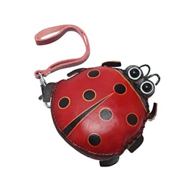 Imagem de PACKOVE Porta-Moedas Ladybug - Bolsa Para Moedas De Animais, Porta-Cartões Crédito Com Desenho Animado, Carteira Couro Alça Pulso, Fofa