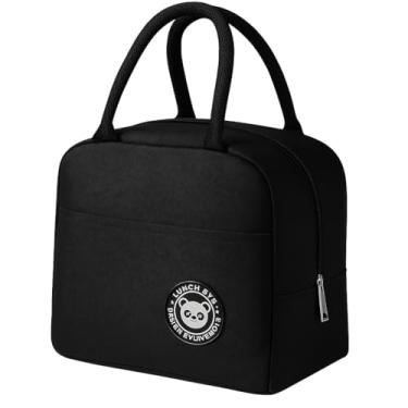 Imagem de Bolsa Térmica Compacta com Alça – Marmita, Lancheira Fitness para Academia, Trabalho, Camping, Passeios e Cerveja (PRETO)