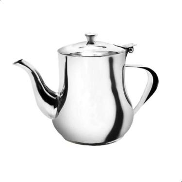 Imagem de Bule Inox 680ml Brilho Para Servir Chá Café Leite Chocolate - Kehome