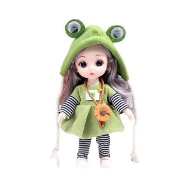 Imagem de Boneca De Bebê Com Articulação Móvel De 17cm, Vestido De Menina, Maqui