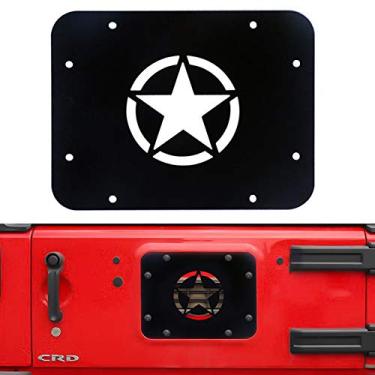 Imagem de Placa de cobertura de ventilação para porta traseira da Sukemichi, placa de reposição para remoção de pneu para Jeep Wrangler JK Sahara Rubicon 2007-2017