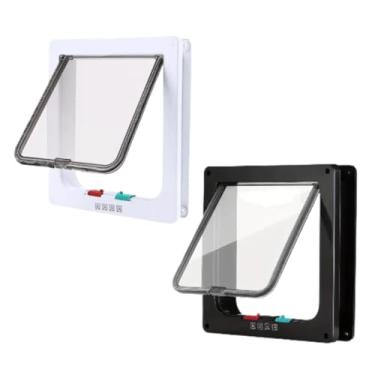 Imagem de Porta Portinha de Passagem Pet Gatos Cães Grande 28 X 25cm (Preto)