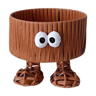 Imagem de MotiveTech Cesta de vime para exibição de salgadinhos e doces, peça central multifuncional, imitação de vime, organizador de armazenamento para buffets e balcões, B