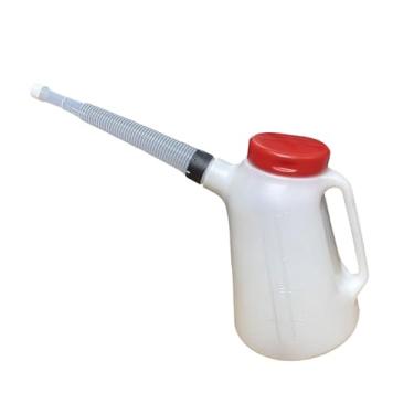 Imagem de Mqetly Jarra medidora de óleo com bico longo, resistente com escala, recipiente para panela, dispensador automotivo para veículos, automotivo, Anel Preto