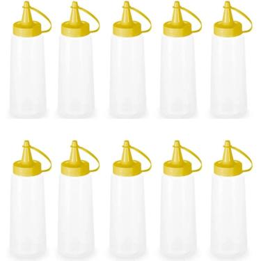 Imagem de 10 Bisnagas para Molhos Plástica 250ml Frasco Ketchup Mostar