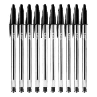 Imagem de Caneta Bic Cristal Preta C/10un Tinta Preto