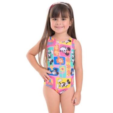 Imagem de Maiô Sem Manga Infantil Solenza Moda Praia, 2, Rosa