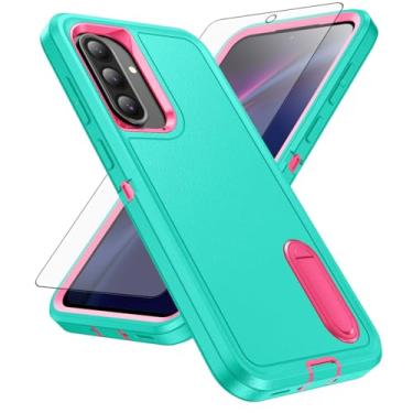 Imagem de Asuwish Capa de celular para Samsung Galaxy A36/A56 5G com protetor de tela, capa híbrida oculta, resistente, à prova de choque, rígida, proteção resistente A 36 56 SM-A366U SM-A566V mulheres homens