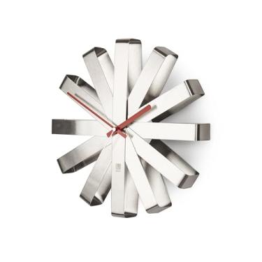 Imagem de Relógio De Parede Ribbon Em Metal Umbra Natural