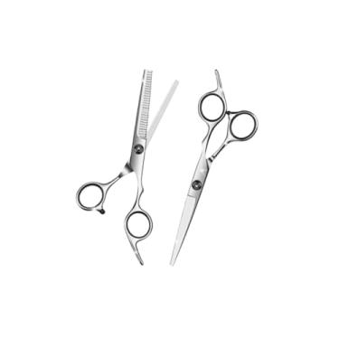 Imagem de Kit Barbeiro 2 Tesouras Profissionais Fio A Laser - Tesoura Desbastadora E de Corte para Cabeleireiro(01 nidade modelo fina)