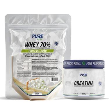 Imagem de Kit Whey Protein 70% Concentrado 900g + Creatina 500g Pura - Pure Athl