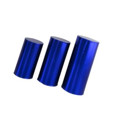 Imagem de Fancyes 3x Plinto Suporte Pilar Capas Cilindro Pedestal Capas Toalhas de Mesa Cilindro Plinto Capas para Festa ação de Graças, Noivado, azul, Tamanho real