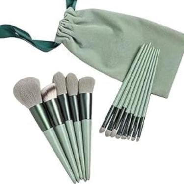 Imagem de kit de Pincéis de Maquiagem 13 peças para Base em Pó Blush Corretivo Sombra Conjunto de Pincéis Cosméticos Sobrancelha com Bolsa de Armazenamento (CORES SORTIDAS)