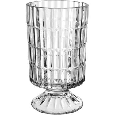 Imagem de VASO DECORATIVO ENFEITE CASA REDONDO HOME&CO COM PÉ VIDRO 17X10X10CM TRANSPARENTE