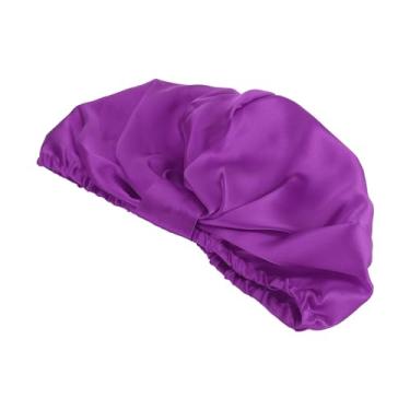 Imagem de Generic Capinho de Cabelo, Elaboração de Borracha Capinho de Seda Capacete Absorvente para a Pele Sensível (Roxo)