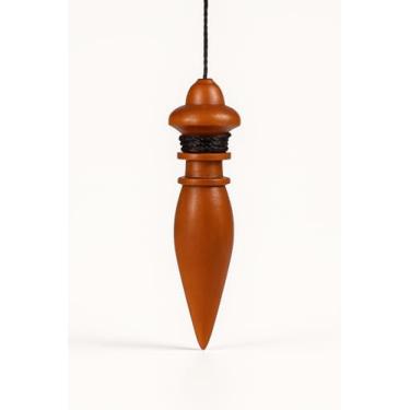 Imagem de Pêndulo Para Radiestesia De Madeira Artesanal Com Chumbo E Lastro