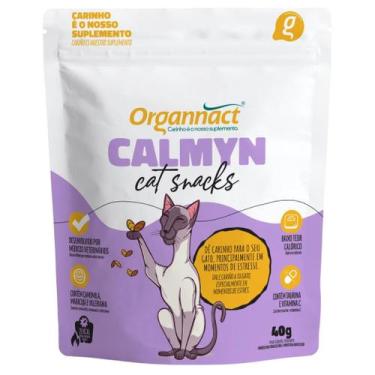 Imagem de Calmyn Cat Snacks Petisco Calmante P/ Gatos 40g - Organnact