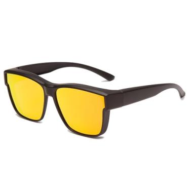 Imagem de Óculos de sol polarizados retrô para homens, óculos de direção com visão noturna, óculos de ciclismo e pesca que mudam de cor, azul, HFA, 001