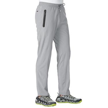 Imagem de Calças de caminhada tbmpoy leves e de secagem rápida para homens cinza claro M