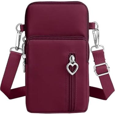 Imagem de Kkauuope Bolsa tiracolo pequena para mulheres, bolsa de ombro de nylon durável de grande capacidade com entrada embutida para fone de ouvido, Vencedor, Transversal