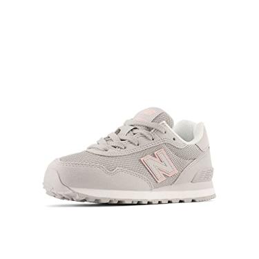 Imagem de New Balance Tênis infantil 515 V1 com cadarço, Nuvem de chuva/névoa rosa, 15