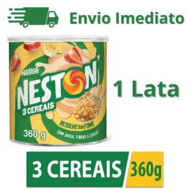 Imagem de Neston 3 Cereais Lata 360g Nestlé Original Trigo Aveia Cevada