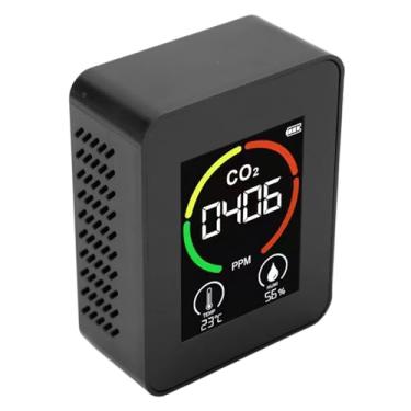 Imagem de Ymiko Monitor de Qualidade do Ar Com Temperatura de Umidade CO2 TVOC HCHO Detecção para Teste de Ambiente Interno
