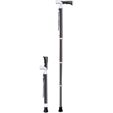 Imagem de Bastões De Trekking Telescópicos De 4 Seções Bastões De Caminhada Multifuncionais Antiderrapantes De Liga De Titânio 90 ° Punho Giratório - Trekking Hiking Pole, Color, 38~105cm