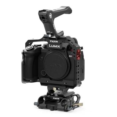 Imagem de Tilta Gaiola de câmera compatível com kit básico Panasonic S5 II/IIX/G8 II - preto, sapata fria e 1/10.2 cm-20 roscas com pinos de localização | TA-T50-A-B