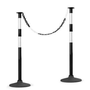 Imagem de Postes delineadores de tráfego Higiant de 34 cm com base de borracha, 