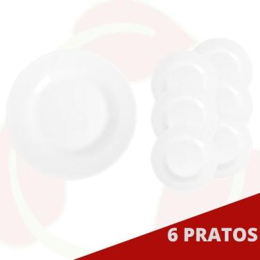 Imagem de Jogo de 6 Prato de Sobremesa Redondo Branco 19CM Nadir - NADIR FIGUERE