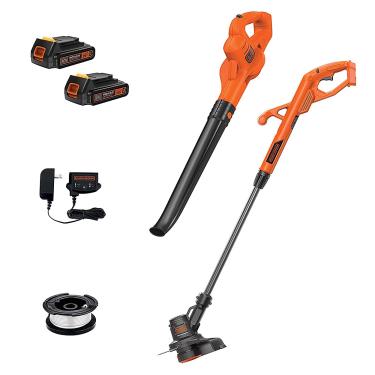 Imagem de BLACK+DECKER 20V Max* PowerConnect 25,4 cm 2 em 1 Aparador/Aparador de Cordas Sem Fio + Kit Combo Varredor (LCC222)