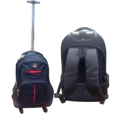Imagem de Mochila Carrinho com 04 Rodinha 360 graus para Escola, Faculdade, Trabalho e Viagens, Resistente à Água e Reforçada
