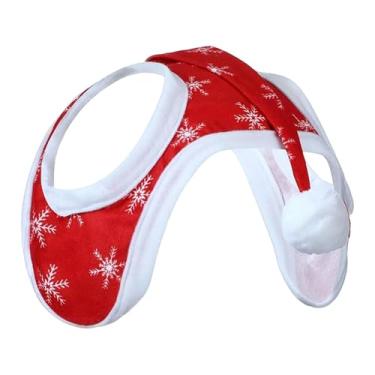 Imagem de Baoblaze Chapéu de Natal para Cavalo Gorro de Natal Grosso Suprimentos Traje Decorativo Chapéu de Papai Noel para Cavalo para Suprimentos Festa Cosplay