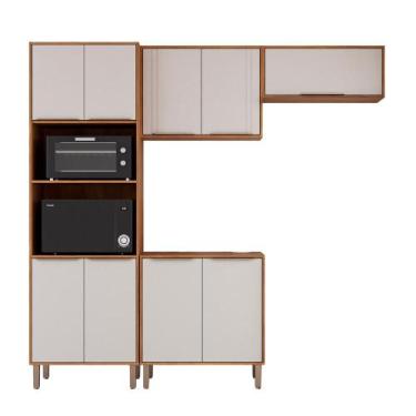 Imagem de Kit Armário Cozinha Completa Áurea 230cm 9 Portas com Balcão - Loja Do
