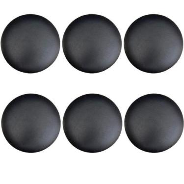 Imagem de Kit 06 Assentos Redondo Preto 25 Cm - LYAM DECOR