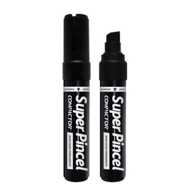Imagem de Caneta Marcador Permanente Super Pincel Compactor - Preto
