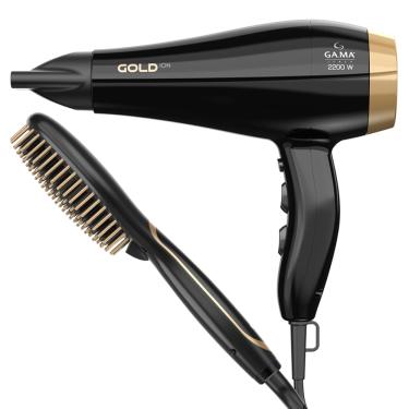 Imagem de Kit Secador e Escova Alisadora Gold Ion Argan 127V
