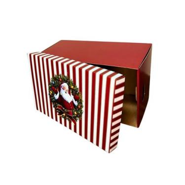 Imagem de 1 Caixa de Papel Cartão Rígida Baú Grande com Tampa Cesta Presente Nat