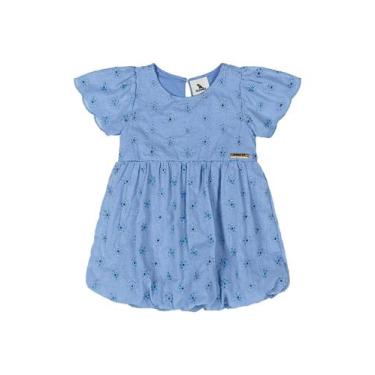 Imagem de Vestido em Laise para Bebê Menina Quimby, Azul, 2