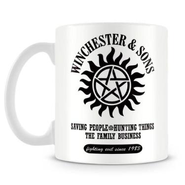 Imagem de Caneca Supernatural Winchester e Sons - Porcelana Personalizada - 325m