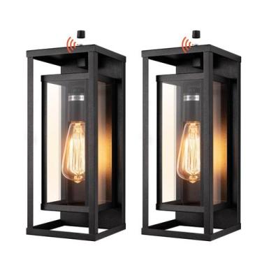 Imagem de Aplique de Pared Exterior mirrea 14" Negro Mate Impermeable Paquete de