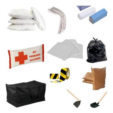 Imagem de Kit Mitigação Ambiental P/ Contenção Até 70 Litros Completo - plastcor