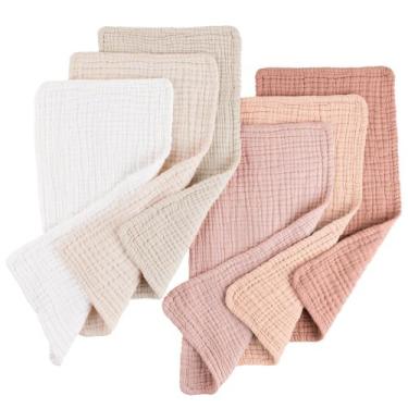 Imagem de Burp Cloths Konssy Muslin 100% algodão, pacote com 6 unidades para rec