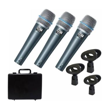 Imagem de Kit Com 3 Microfones Dinâmico Profissional MXT - Pro Btm-57A