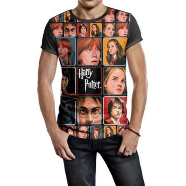 Imagem de Camiseta Masculina Harry Potter Full Print Ref:391 - smoke, Preto, P