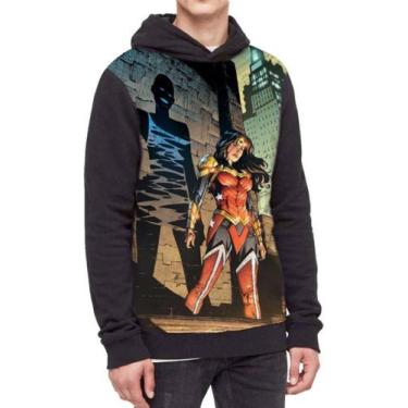 Imagem de Moletom Com Capuz Mulher Maravilha Ref:558 - smoke, Preto, GG