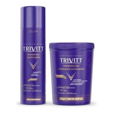 Imagem de Shampoo Matizante 1L+ Hidratação Intensiva Matizante Trivitt - Itallia