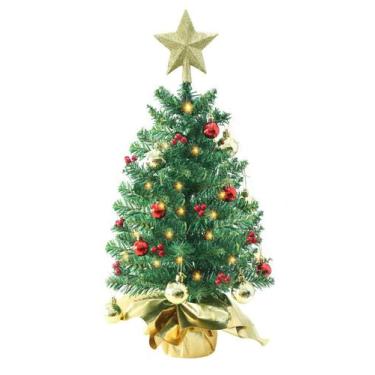 Imagem de Árvore de Natal Liecho Tabletop Mini 60cm com enfeites